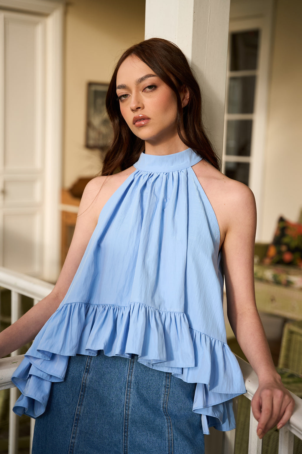 LIMONCELLO TOP AZUL